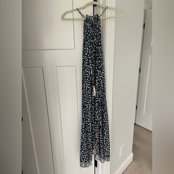 Natalie Martin Marlien Maxi Silk Dress Pomegranate Indigo - Picture 3 of 7